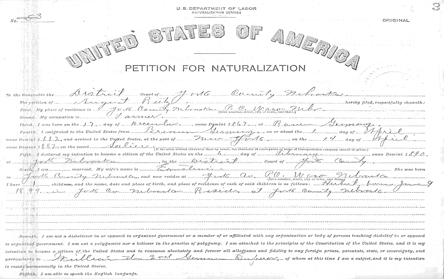 Naturalization Petition